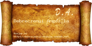 Debreczenyi Angéla névjegykártya